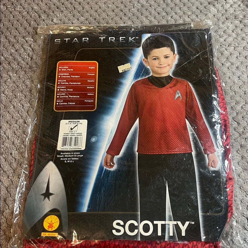 Star Trek Scotty costume size medium 8-10 NEW